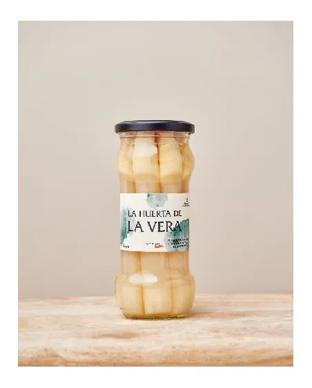 Espárragos Blancos de la Vera Extra | Frasco de Cristal 370cc (9-12 unidades)