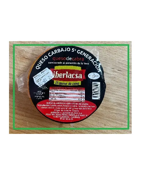Queso de cabra semi curado al pimentón de la Vera MINI
