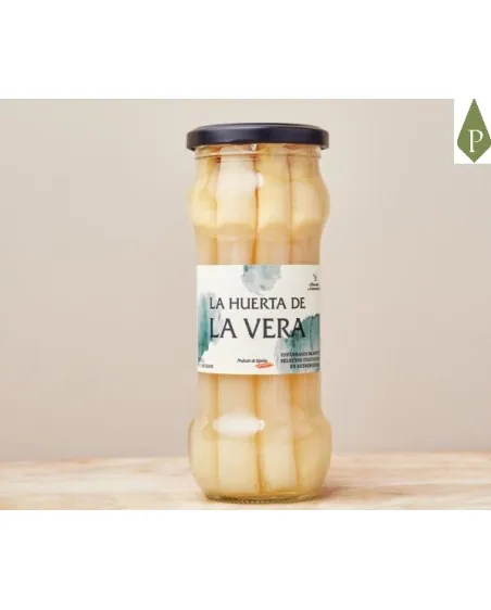 Espárragos Blancos de la Vera Extra | Frasco de Cristal Grande 580cc (9-12 unidades)