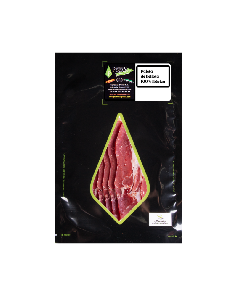 Una Paleta Bellota 100% Ibérica Loncheada y Envasada