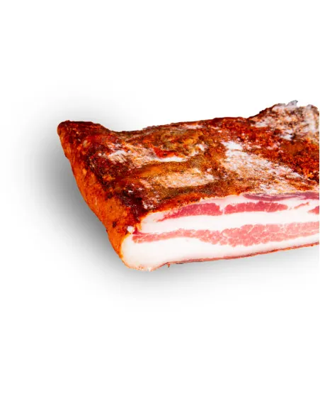 Panceta adobada blanca curada