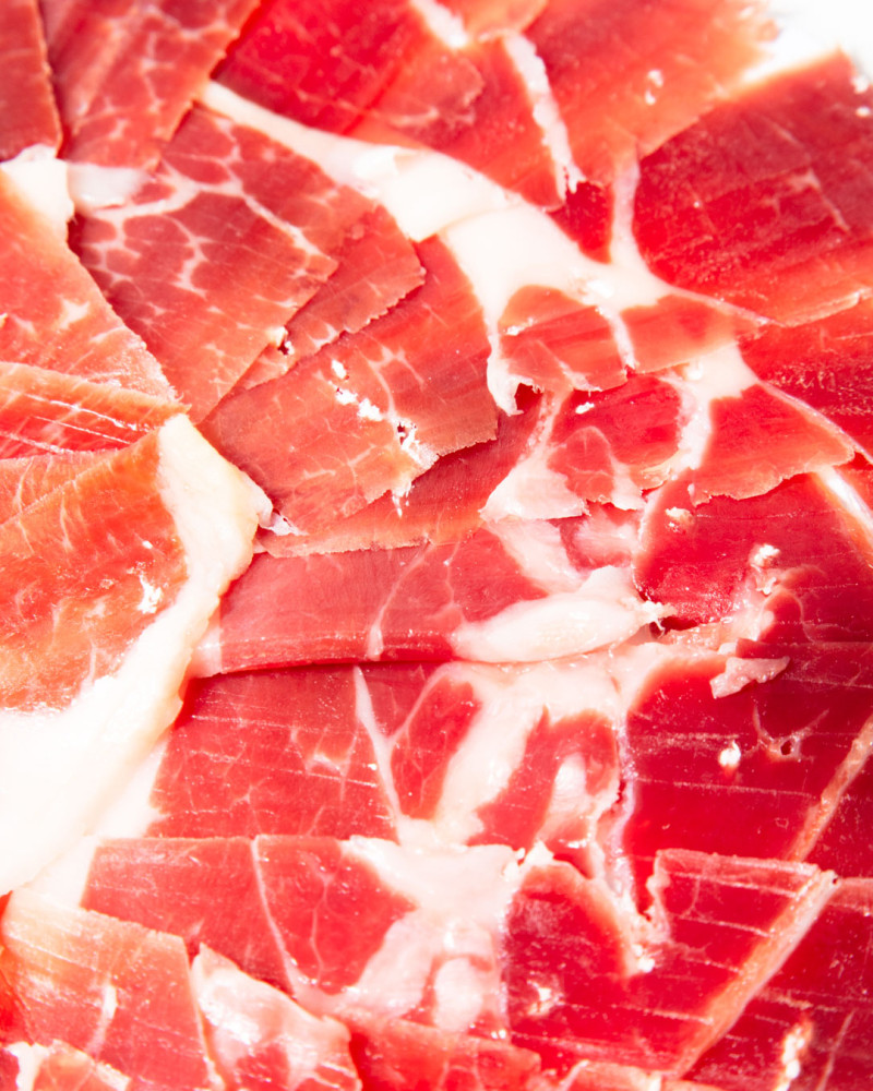 PLATO jamón de cebo ibérico 50%Raza ibérica a CUCHILLO