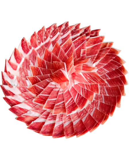 Jamón de bellota 100 por 100  Ibérico cortado a cuchillo