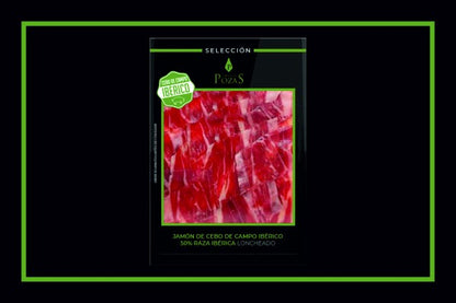 JAMÓN de cebo de campo Ibérico 50% Raza Ibérica LONCHEADO