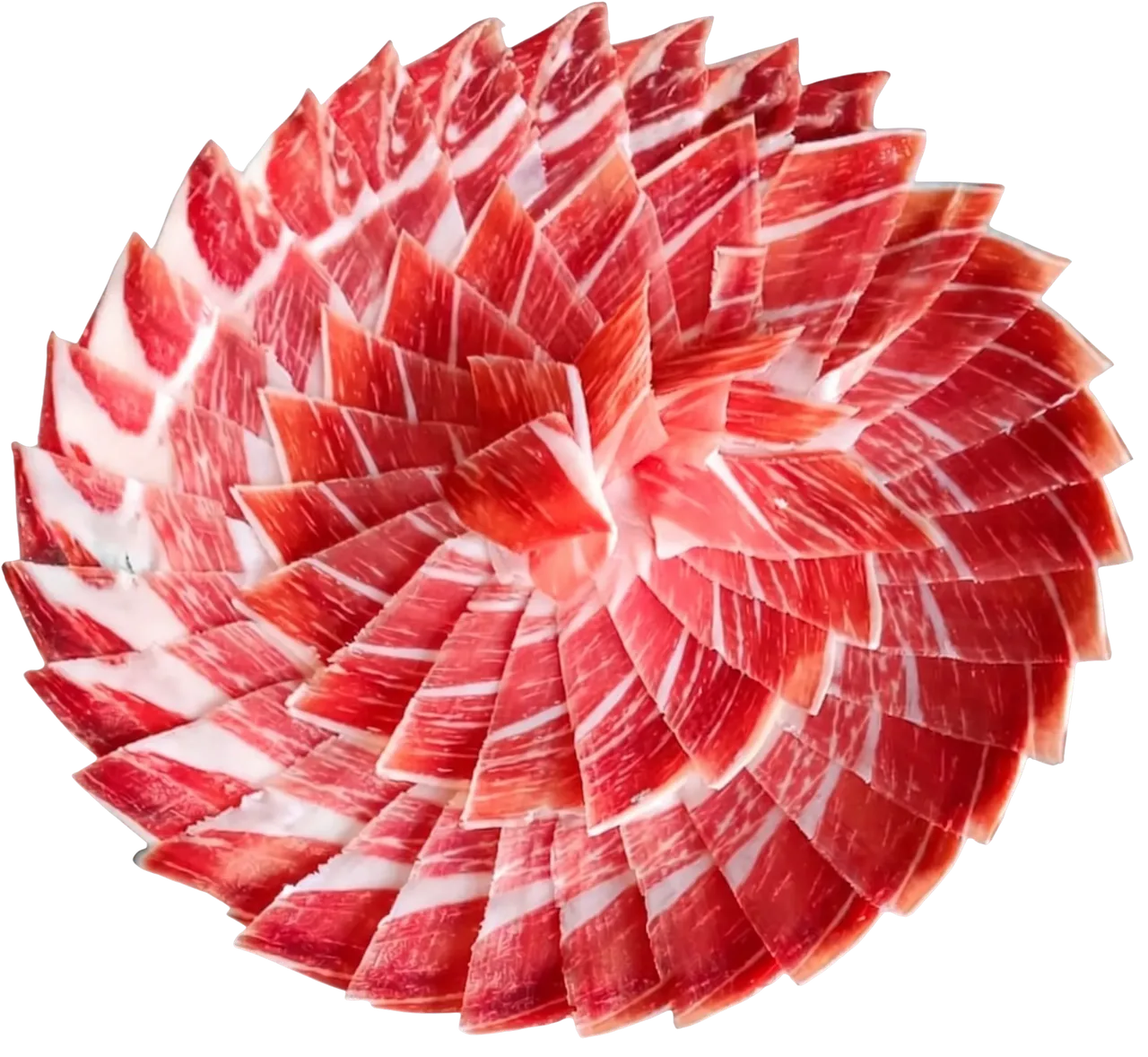 Plato de jamón ibérico loncheado