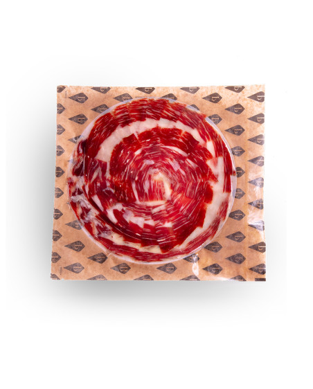 Jamón de bellota 100 por 100  Ibérico cortado a cuchillo