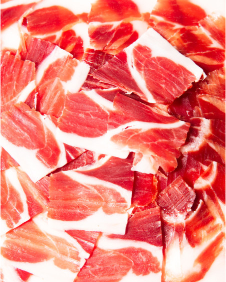 Jamón de bellota 100 por 100  Ibérico cortado a cuchillo